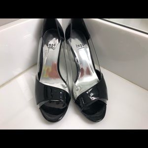 Cinderella Heels. (black & Clear)